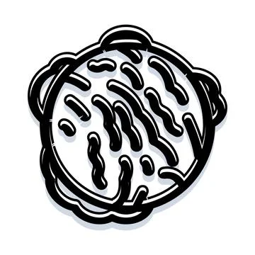 Cratered planet surface in outer space symbol Illustrazione stock