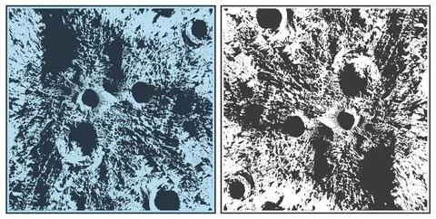 Cratered surface close up Stock Illustration