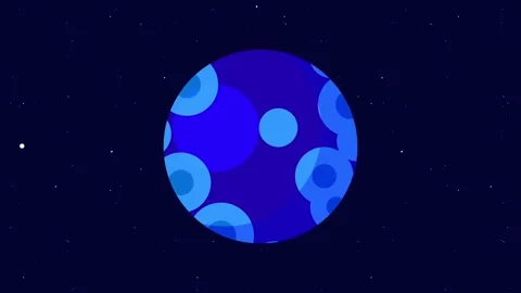 Craters on Blue Moon Stock Footage 335640301