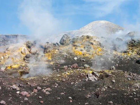 Craters of Etna Foto stock