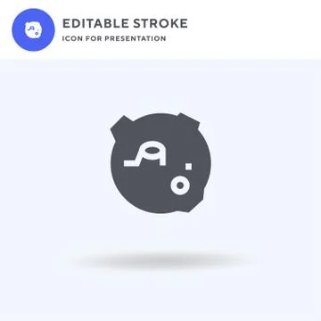 Craters icon vector, filled flat sign, solid pictogram isolated on white, logo Stock Illustration