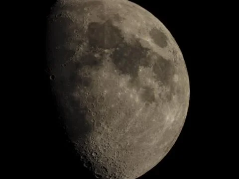 Craters on the moon Stock Photos