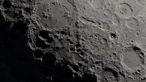 Craters in the surface of the Moon. Elements of this image furnished by NASA' Stock Photos