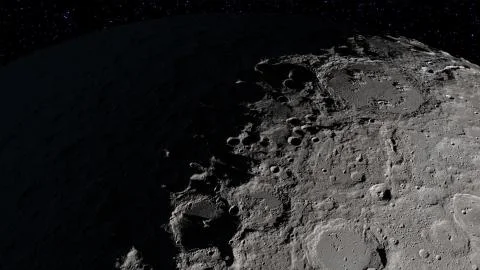 Craters in the surface of the Moon. Elements of this image furnished by NASA' Fotos de archivo