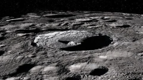 Craters in the surface of the Moon. Elements of this image furnished by NASA' Stock Photos