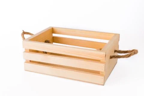 Crates made of pine Stock Photos