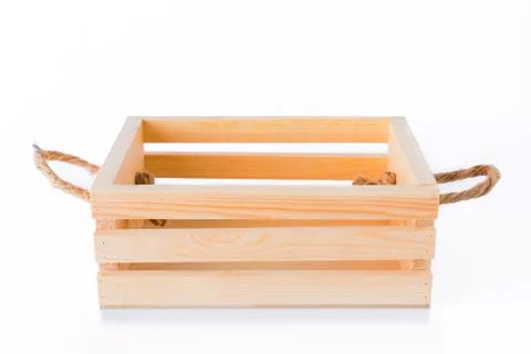 Crates made of pine Stock Photos