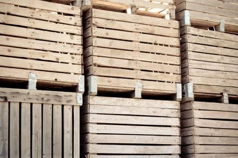 Crates stack 스톡 사진
