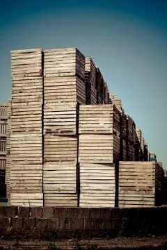 Crates stack Foto stock