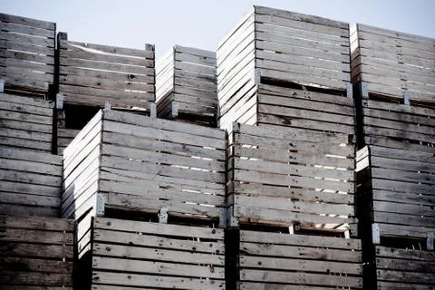 Crates stack 스톡 사진