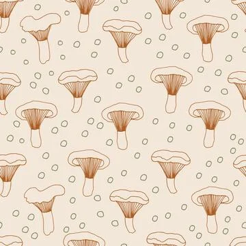 Crative childish mushroom pattern. Stock Illustration