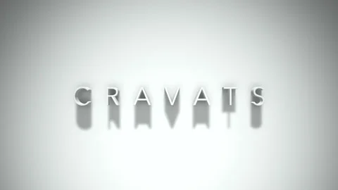 Cravats 3D title animation with shadows on a white background Stock Footage 297669904
