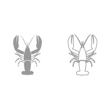 Craw fish it is black icon . Stock Illustration