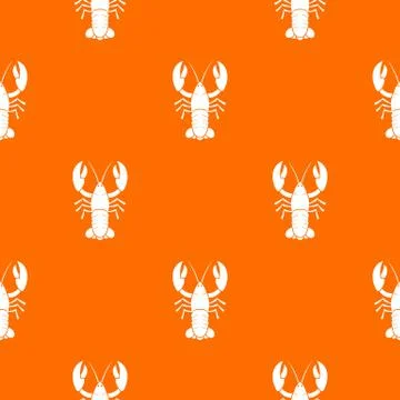 Crawfish pattern seamless Illustrazione stock