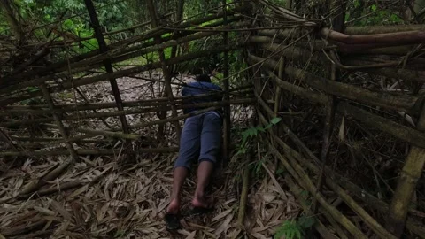 Crawl over the barrier Stock Footage 235489125