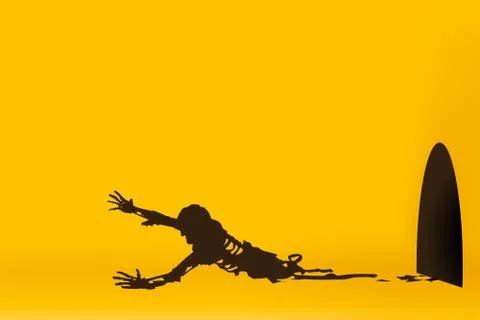 Crawl zombie yellow Stock-Illustration