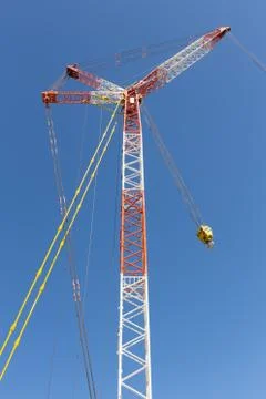 Crawler crane boom Stock Photos