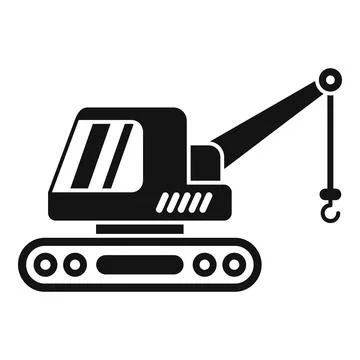 Crawler crane lifting heavy cargo with hook on building site Ilustración de archivo