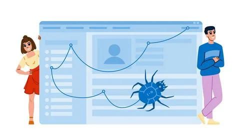 Crawler crawling seo vector Stock Illustration