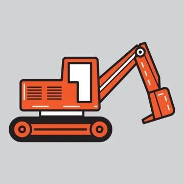 Crawler digger Stock Illustration