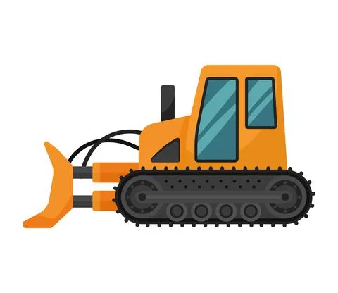 Crawler dozer vehicle construction 스톡 일러스트