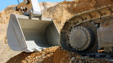 Crawler excavator digger Stock Photos