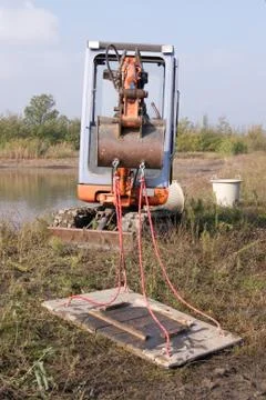 The crawler excavator Stock Photos