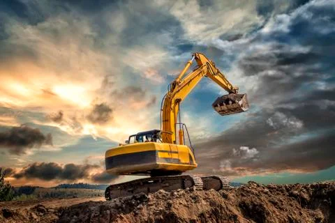 Crawler excavator Foto stock