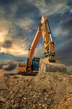 Crawler excavator Stock Photos