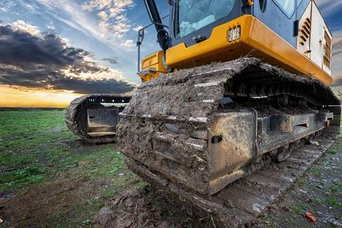 Crawler excavator Stock Photos