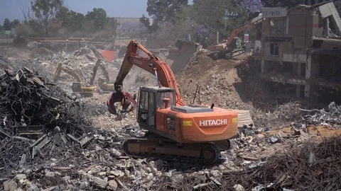 Crawler Grabber Excavator Stock Footage 82064678