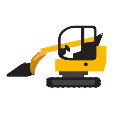 Crawler loader vehicle icon Illustrazione stock