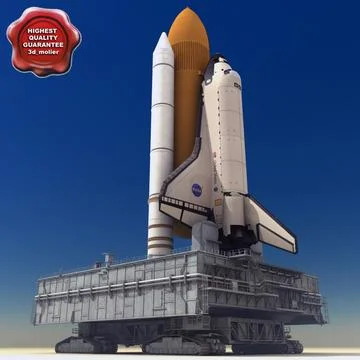 Crawler Mobile Launch Platform and Shuttle 3D Model