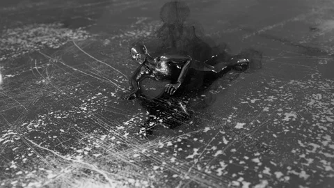 Crawling Artificial Intelligence in an Error Mafunction State. Stock Footage 103999235