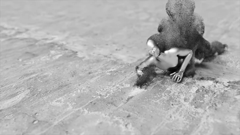 Crawling Artificial Intelligence in an Error Malfunction State. Stock Footage 103974228