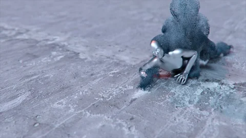 Crawling Artificial Intelligence in an Error Malfunction State. Stock Footage 103974328