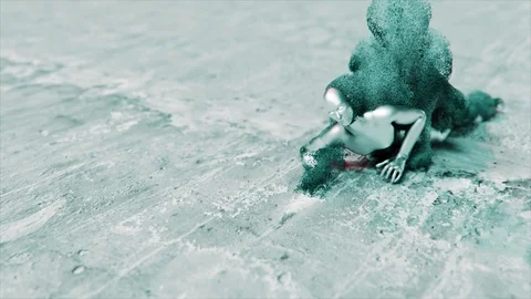 Crawling Artificial Intelligence in an Error Malfunction State. Stock Footage 103974396