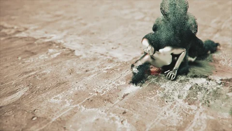 Crawling Artificial Intelligence in an Error Malfunction State. Stock Footage 103974459