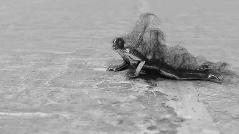 Crawling Artificial Intelligence in an Error Malfunction State. Stock Footage 103974515