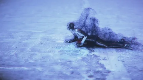 Crawling Artificial Intelligence in an Error Malfunction State. Stock Footage 103974580