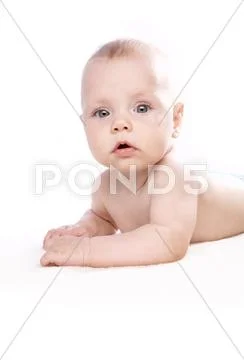 Crawling baby #1 Stock Photos