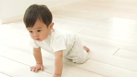 Crawling Baby Boy Stock Footage 332755476