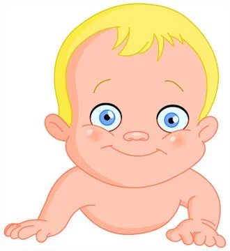 Crawling baby Stock Illustration