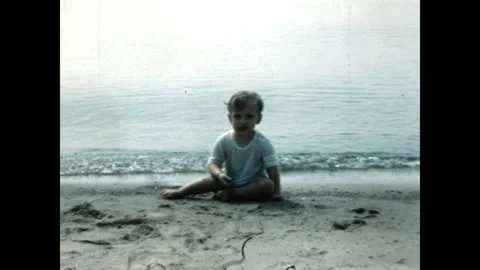 Crawling on the Beach 1951 Stock Footage 221002155