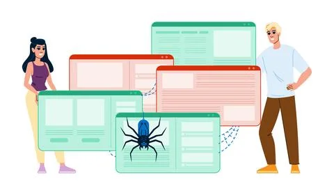 Crawling budget vector Stock Illustration