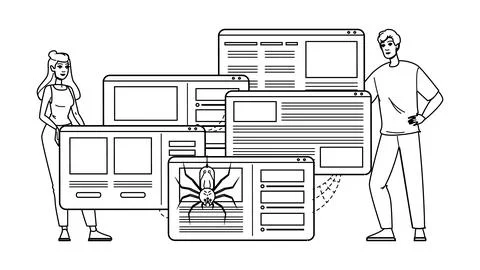 Crawling budget vector Stock Illustration