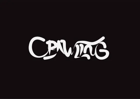 Crawling lettering text. Modern calligraphy style vector illustration. Stock Illustration