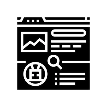 Crawling seo glyph icon vector illustration Stock Illustration