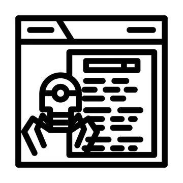 Crawling seo line icon vector illustration Stock Illustration