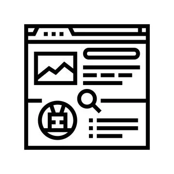 Crawling seo line icon vector illustration Stock Illustration